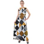 Pattern Tile Squares Triangles Seamless Geometry Chiffon Mesh Boho Maxi Dress