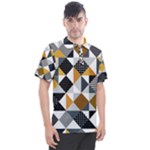 Pattern Tile Squares Triangles Seamless Geometry Men s Polo T-Shirt