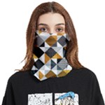 Pattern Tile Squares Triangles Seamless Geometry Face Covering Bandana (Two Sides)