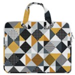Pattern Tile Squares Triangles Seamless Geometry MacBook Pro 15  Double Pocket Laptop Bag 