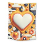 Valentine s Day Design Heart Love Poster Decor Romance Postcard Youth Fun Medium Tapestry