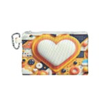 Valentine s Day Design Heart Love Poster Decor Romance Postcard Youth Fun Canvas Cosmetic Bag (Small)