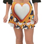 Valentine s Day Design Heart Love Poster Decor Romance Postcard Youth Fun Fishtail Mini Chiffon Skirt