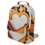 Valentine s Day Design Heart Love Poster Decor Romance Postcard Youth Fun Flap Pocket Backpack (Small)