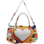 Valentine s Day Design Heart Love Poster Decor Romance Postcard Youth Fun Removable Strap Handbag