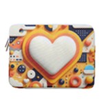 Valentine s Day Design Heart Love Poster Decor Romance Postcard Youth Fun 15  Vertical Laptop Sleeve Case With Pocket