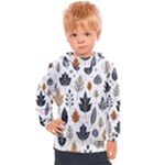 Autumn Leaves Fall Pattern Design Decor Nature Season Beauty Foliage Decoration Background Texture Kids  Hooded Pullover