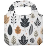 Autumn Leaves Fall Pattern Design Decor Nature Season Beauty Foliage Decoration Background Texture Foldable Grocery Recycle Bag