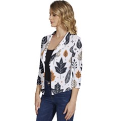 Women s Casual 3/4 Sleeve Spring Jacket 