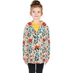 Flowers Flora Floral Background Pattern Nature Seamless Bloom Background Wallpaper Spring Kids  Double Breasted Button Coat