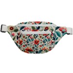 Flowers Flora Floral Background Pattern Nature Seamless Bloom Background Wallpaper Spring Fanny Pack