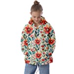 Flowers Flora Floral Background Pattern Nature Seamless Bloom Background Wallpaper Spring Kids  Oversized Hoodie