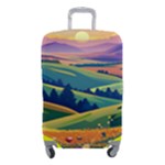 Field Valley Nature Meadows Flowers Dawn Landscape Luggage Cover (Small)