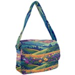 Field Valley Nature Meadows Flowers Dawn Landscape Courier Bag