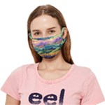 Field Valley Nature Meadows Flowers Dawn Landscape Crease Cloth Face Mask (Adult)
