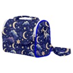 Night Moon Seamless Background Stars Sky Clouds Texture Pattern Satchel Shoulder Bag