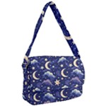 Night Moon Seamless Background Stars Sky Clouds Texture Pattern Courier Bag