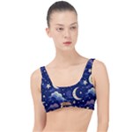 Night Moon Seamless Background Stars Sky Clouds Texture Pattern The Little Details Bikini Top