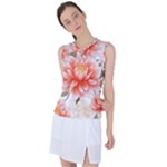 Flowers Plants Sample Design Rose Garden Flower Decoration Love Romance Bouquet Women s Sleeveless Sports Top