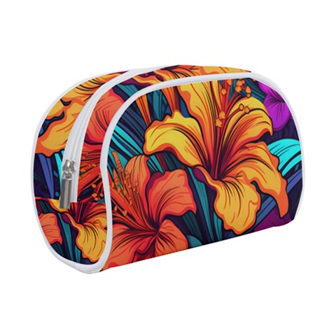 Hibiscus Flowers Colorful Vibrant Tropical Garden Bright Saturated Nature Make Up Case (Small) from UrbanLoad.com