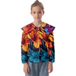 Hibiscus Flowers Colorful Vibrant Tropical Garden Bright Saturated Nature Kids  Peter Pan Collar Blouse