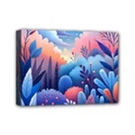 Nature Night Bushes Flowers Leaves Clouds Landscape Berries Story Fantasy Wallpaper Background Sampl Mini Canvas 7  x 5  (Stretched)