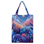 Nature Night Bushes Flowers Leaves Clouds Landscape Berries Story Fantasy Wallpaper Background Sampl Classic Tote Bag
