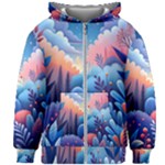 Nature Night Bushes Flowers Leaves Clouds Landscape Berries Story Fantasy Wallpaper Background Sampl Kids  Zipper Hoodie Without Drawstring