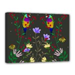 Bird Flower Plant Nature Canvas 16  x 12  (Stretched)