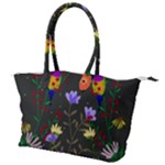 Bird Flower Plant Nature Canvas Shoulder Bag