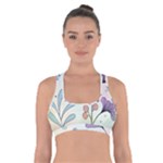 Flower Paint Flora Nature Plant Cross Back Sports Bra