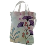 Flower Paint Flora Nature Plant Canvas Messenger Bag