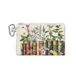Books Flowers Book Flower Flora Floral Canvas Cosmetic Bag (Small)
