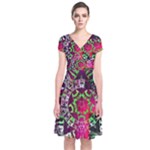 My Name Is Not Donna Short Sleeve Front Wrap Dress