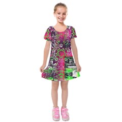 My Name Is Not Donna Kids  Short Sleeve Velvet Dress from UrbanLoad.com