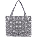 Monochrome Maze Design Print Mini Tote Bag