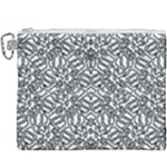 Monochrome Maze Design Print Canvas Cosmetic Bag (XXXL)