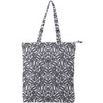 Monochrome Maze Design Print Double Zip Up Tote Bag