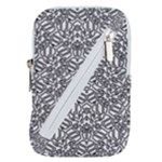 Monochrome Maze Design Print Belt Pouch Bag (Large)