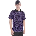 Enigmatic Plum Mosaic Men s Polo T-Shirt