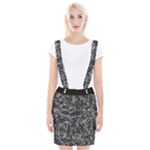Rebel Life: Typography Black and White Pattern Braces Suspender Skirt
