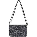 Rebel Life: Typography Black and White Pattern Double Gusset Crossbody Bag