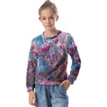 Straight Blend Module I Liquify 19-3 Color Edit Kids  Long Sleeve T-Shirt with Frill 