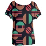 Abstract Geometric Pattern Women s Oversized T-Shirt