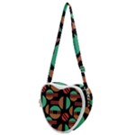 Abstract Geometric Pattern Heart Shoulder Bag