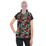 Abstract Geometric Pattern Women s Button Up Vest