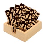 Abstract Geometric Pattern Bamboo Coaster Set