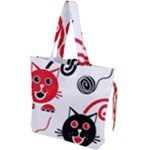 Cat Little Ball Animal Drawstring Tote Bag