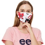 Cat Little Ball Animal Fitted Cloth Face Mask (Adult)