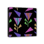 Abstract Pattern Flora Flower Mini Canvas 4  x 4  (Stretched)
